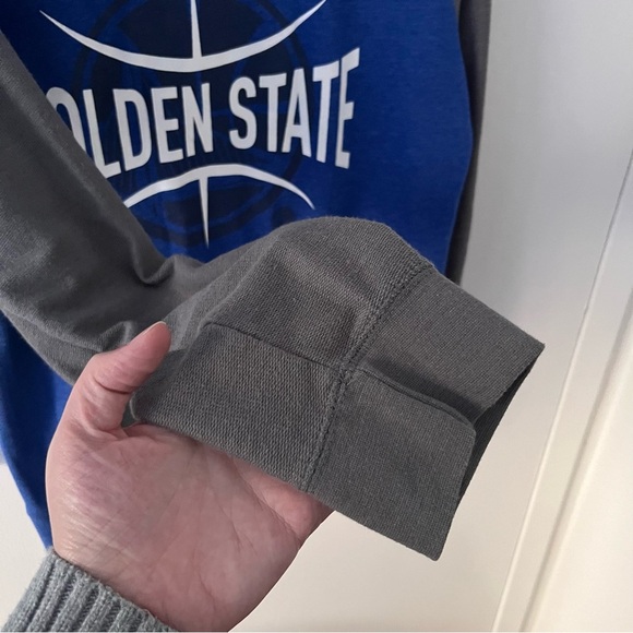 NBA Golden State Warriors Adidas Women’s Pullover Long Sleeve Shirt Blue Gray XL - Picture 4 of 11